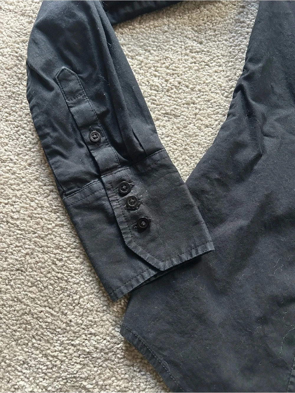 Vintage merona black tailored button down shirt